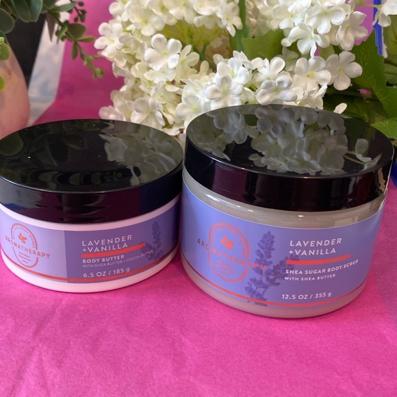 Bath & Body Works Aromatherapy “Lavender & Vanilla” Body Scrub & Body Butter - Picture 1 of 10